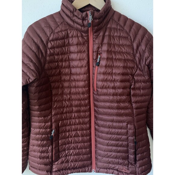 L.L. Bean 850 Down Ultralight Puffer Jacket Packable Burgundy Red Size Medium - Picture 2 of 7